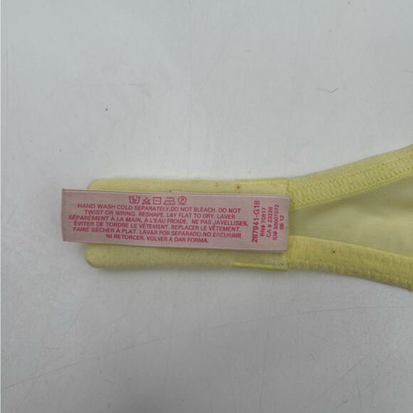 VICTORIA’S SECRET Bra Size 32D Body By Victoria Lined Demi Lace Yellow Lingerie - Picture 14 of 16